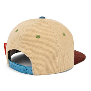 Бейсболка вельветовая Hello Hossy "Flat Brim Sweet Almond", сливочный миндаль